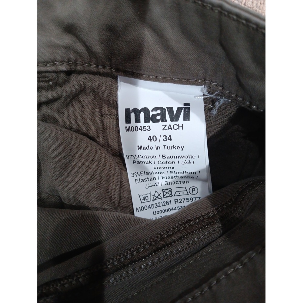 NWT MAVI Zach Straight Leg Twill Pants Dusty Olive Twill 40/34 (2967) - Picture 12 of 16